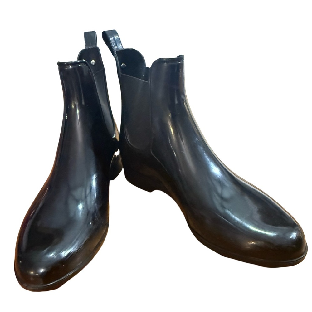 Marc Fisher Rain Boots Ankle Height Black Size 8
